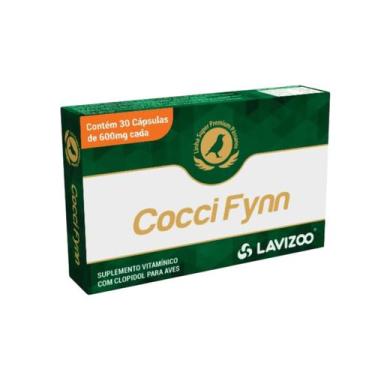 Imagem de Coccifynn Lavizoo Suplemento Cápsula Coccidiose Pássaros Peito Seco 60
