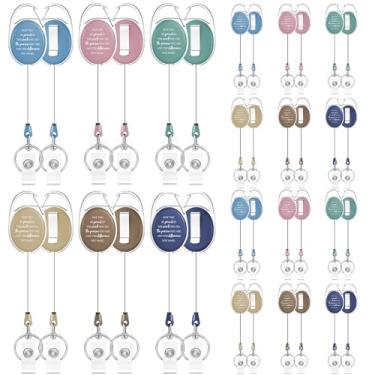 Imagem de Bornerwhite Porta-crachá retrátil de 6 cores, 36 peças, pode você se orgulhar da diferença, carretel de crachá de identificação com clipe a granel presentes de agradecimento para trabalhadores de