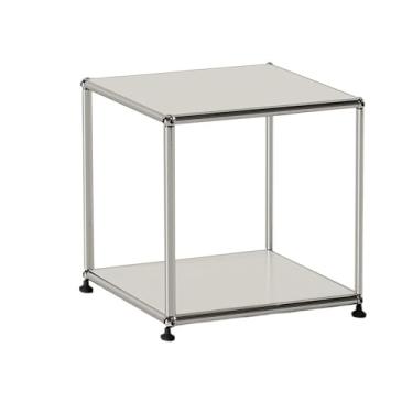 Imagem de Mesa lateral minimalista modular sofá mesa lateral arbitrariamente armazenamento moderno minimalista armário de sala de estar (branco, pequeno)