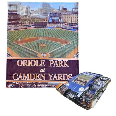 Imagem de Northwest Baltimore Orioles - Oriole Park at Camden Yards Cobertor de seda com toque de seda MLB Stadium 127 cm x 152 cm