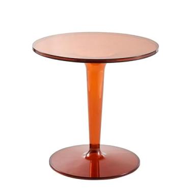 Imagem de Mesa de centro de design simples mesa de acrílico nórdica simples transparente mesa de chá varanda pequena mesa redonda criativa mesa de canto moderna pequena mesa de centro minimalista mesa lateral