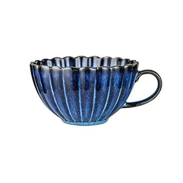 Imagem de Caneca 500 ml Caneca Vitrificada Única Forno Grande Copo de Cereais Copo de Café de Escritório Retro Café da Manhã Copo de Aveia Caneca de Café (Cor: Latão)