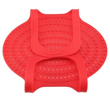 Imagem de Tapete de cozinha de silicone antiaderente resistente ao calor para cozinha doméstica (vermelho), tapete para churrasco