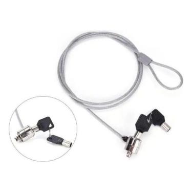Imagem de Cabo Trava De Segurança Notebook Pc Cadeado 2 Chaves 1m - YooY.Air