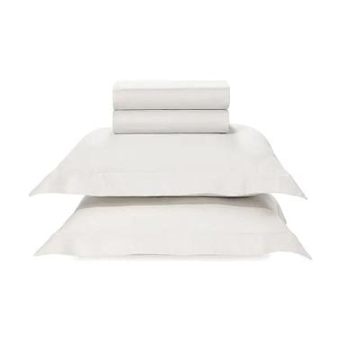 Imagem de Jogo De Cama Queen 300 Fios Bossa - Karsten Branco
