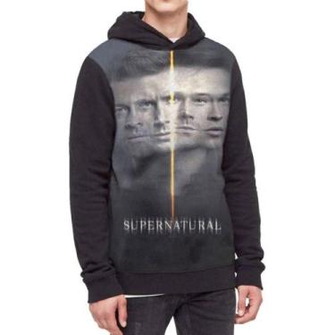 Imagem de Moletom Com Capuz Supernatural Ref:261 - smoke, Preto, P