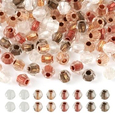 Imagem de 200 peças de contas de cristal bicone para artesanato 4,5 x 3,5 mm contas de vidro transparentes facetadas, mini espaçadores soltos para pulseira faça você mesmo, colar, brinco, enfeite de fabricação