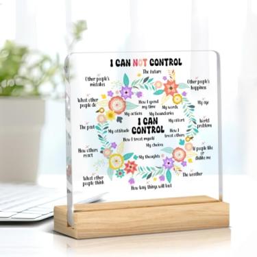 Imagem de Placa de decoração de escritório terapia saúde mental decorações de mesa para sala de aula conselheiro escolar terapeuta afirmações positivas calmantes canto psicologia presentes eu não posso
