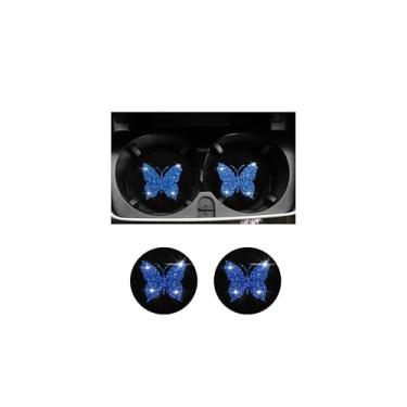 Imagem de Porta-copos de borboleta para carro, pacote com 2, universal, 2,75 polegadas, porta-copos, antiderrapante, com enchimento, para mulheres, acessórios para interiores de carro