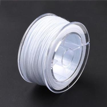 Imagem de 1 rolo de macramê de algodão corda trançada de 1 mm para pulseira faça você mesmo, colar, acessórios de cabelo, artesanato, decoração de parede, caixas de presente penduradas, embalagem de embrulho