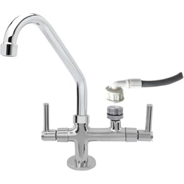 Imagem de Link Metais Torneira De Bancada Com Adaptador Para Filtro e Maquina De Lavar, Torneira De Bancada Com Suporte Para Filtro Purificador