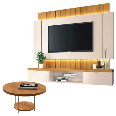 Imagem de Home Suspenso Illusion 1.8 E Aparador Vivant Cinamomo Off White - Hb Móveis