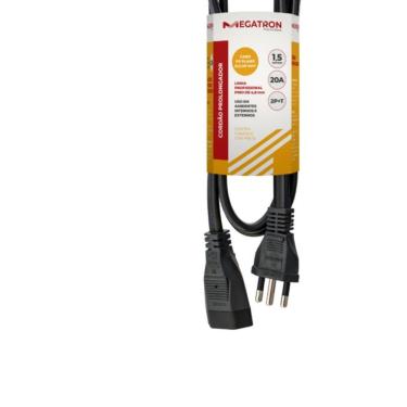 Imagem de Extensao Cabo Prolongador Pp 3x2,50mm 1,5 Metros Preta 419