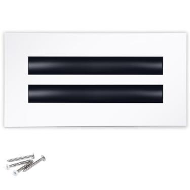 Imagem de Capa de ventilação AC moderna 10x4 – Grade decorativa para registro de saída de ar, difusor de ranhura linear, fluxo de ar ajustável, operação silenciosa, tampa de ventilação HVAC para teto, parede e