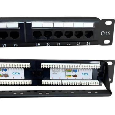 Imagem de Patch Panel 24 Portas Cat6 Rj45 Rede Lan Utp Certifica Gigab