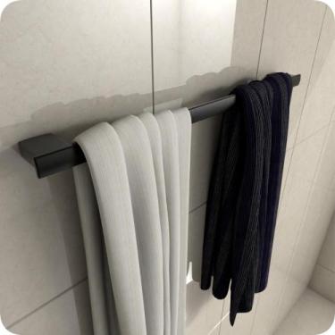 Imagem de Porta Toalhas Para Banho Master Preto Fosco 60cm - MetalCromo