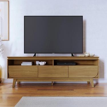 Imagem de Rack Bancada 3 Gavetas Tvs Até 75 Polegadas Selene - Cumaru Cumaru