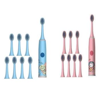Imagem de Escova Dental Dente Elétrica Infantil 8 Refil Longa Duração - Eletric,