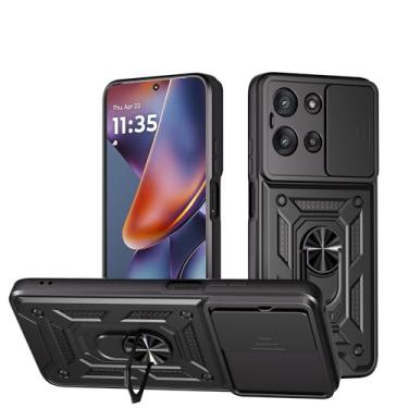 Imagem de WVOZWWO Capa para Xiaomi Redmi Note 13 4G com protetor de tela, capa protetora com suporte, capa de telefone militar para Xiaomi Redmi Note 13 4G (preto, 15C 4G)