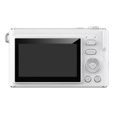 Imagem de Ysyqkn Câmera Digital E Portátil 5x Profissional Compacta E Versátil - Acessórios para Viagem, Estudo, Gravação, Vlog E Shows, Branco