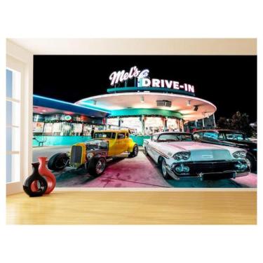 Imagem de Papel De Parede 3D Carro Antigo Hot Rod Custom 3,5M Cxr99 - Você Decor