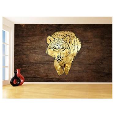 Imagem de Papel De Parede Animais Pop Art Lobo Colorido 3,5M Pxa624 - Você Decor