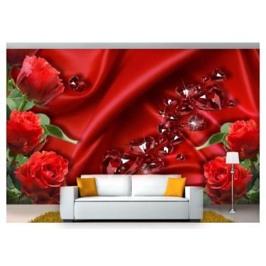 Imagem de Papel De Parede Floral Flores Textura Sala 3D 3M² Xfl199 - Você Decora