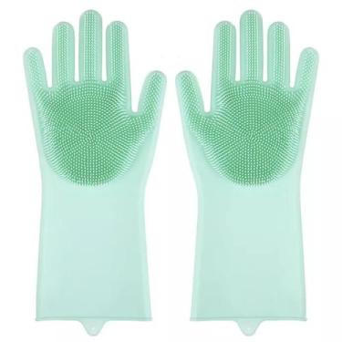 Imagem de 1 Par De Luvas Esponja Lava Louça De Silicone - Your