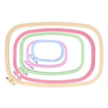 Imagem de Generic Aros Quadrados para Ponto Cruz, Durável, Quadro de Bordar, Fácil Operação, Longa Vida útil, Quadro de Bordado de Madeira