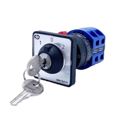 Imagem de YMW26 LW26-25YS3/2S Chave de bloqueio 25A Interruptor rotativo de 3 posições Bateria carro Dois grupos de interruptores duplos usando motor reverso