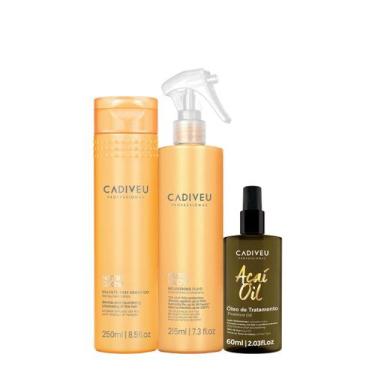 Imagem de Kit Cadiveu Professional Nutri Glow Shampoo Leave-in e Açaí Oil 60 (3 