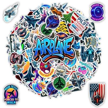 Imagem de BETANAS 100 PCS Aviation Stickers Set – Fighter Jet & Helicopter Plane Pilot Vinyl Decals for Kids Boys Teens Adults – Waterproof Airplane Laptop Water Bottle Scrapbook Helmet Party Favors Birthday