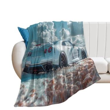 Imagem de Cobertor super macio, flanela, leve, refrescante, cadeira, sofá, carro, viagem, leve, quente, JDM, carro, R35, flores românticas 152 x 203 cm