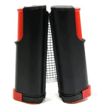 Imagem de Rede de Tênis de Mesa Retrátil Portátil, Ajustável até 1,68cm, Preto e Vermelho