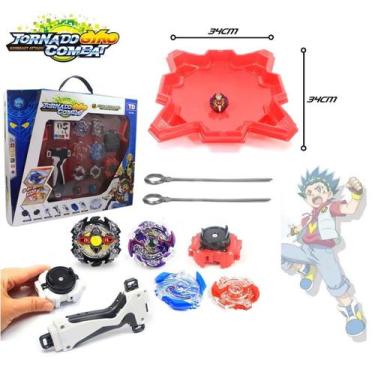 Imagem de Maleta Beyblade 4 Beyblade Burst com Lançador+ Arena Batalha - TD, Bey