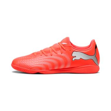 Imagem de Puma Tênis de futebol masculino Future 9 Play Indoor Training, Vermelho brilhante - puma branco-puma preto prata, 39