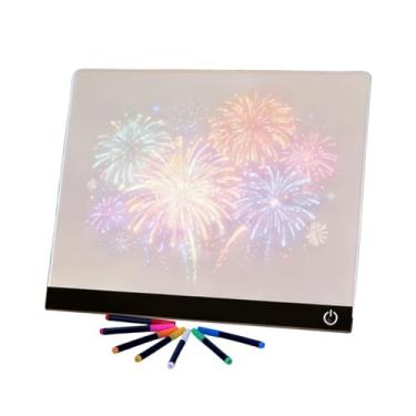 Imagem de De Desenho Com Luz LED - Material De Pintura Apagável | Rabiscador Que Acende | Para Adolescentes Adultos Crianças Sala De Aula Casa Escritório Escola Sala De Brinquedos Acampamento