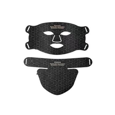 Imagem de AULSTER Máscara de Luz Vermelha para Rosto e Pescoço, Máscara LED com 4 Modos de Luz - 240+240 Lâmpadas para Rejuvenescimento da Pele, Portátil e Confortável