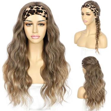 Imagem de Peruca com faixa de cabeça SAPPHIREWIGS Long Body Wave Sintética 66cm