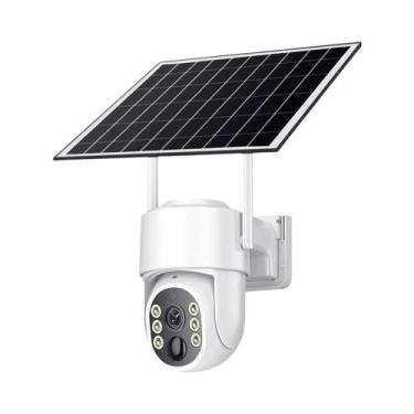 Imagem de Câmera Solar WiFi À Prova d'Água De 8MP Tuya Com Visão Noturna E Detec