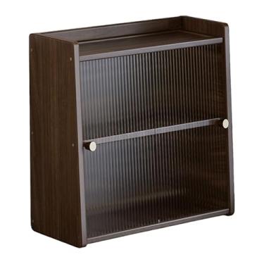 Imagem de KiBcsLic Armário de com porta deslizante, prateleira para xícaras de café, organizador de mesa, armário para balcão de penteadeira com espaço para, 30cm