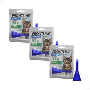 Imagem de Kit 3 Frontline Antipulgas e Carrapatos TopSpot Gatos a partir de 2kg 