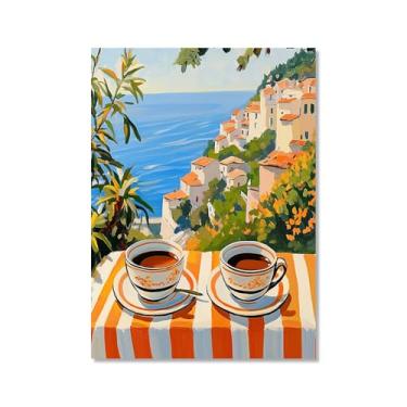 Imagem de Pintura em tela vintage de pôster-comida para parede, cafeteria de viagem italiana, quente, cozinha, café, bar, decoração (SKU3,50.8x76.2 cm = (50 x 75 cm), sem moldura)