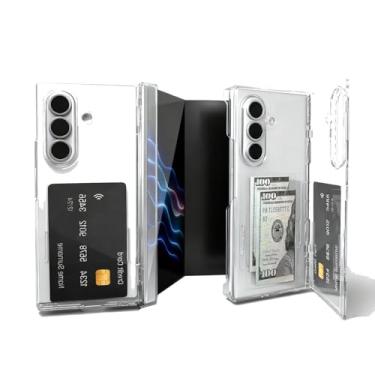 Imagem de Capa para Samsung Galaxy Z Trifold com dobradiça ranhura à prova de choque PC rígido suporte dobrável cartão invisível (transparente)