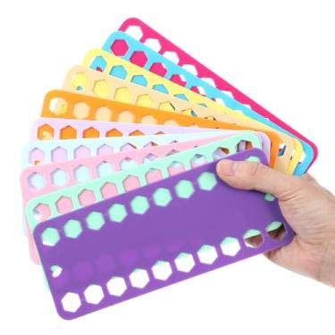 Imagem de 10 peças organizador de fio dental bordado 10 cores, cartões organizadores de linha de ponto cruz, suportes portáteis de linha de ponto cruz para costura, bordado, artesanato, faça você mesmo