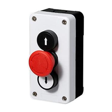 Imagem de Clouism Interruptor de botão à prova d'água Start Stop autovedante caixa de controle de mão industrial com símbolo de seta (3 para cima e repentina)
