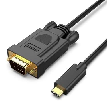 Imagem de Cabo USB-C Para VGA 0,9m, Adaptador de Vídeo 1080p Full HD, Compatível com MacBook, iPad Pro, Dell XPS, Chromebook, Plug and Play para Monitor e Projetor VGA, Modelo 000204black-3f