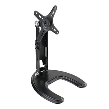 Imagem de Suporte de monitor único para TV na parede, suporte de mesa independente para monitor LCD, suporte de base de TV de mesa, serve para telas de computador de 10 a 27 polegadas, altura ajustável, rotação