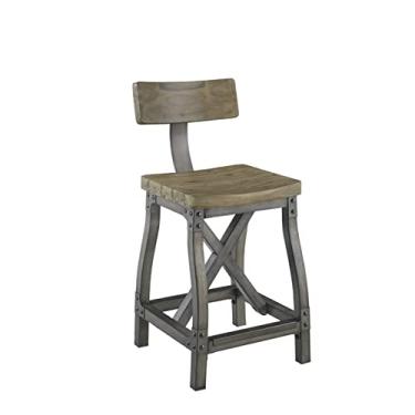 Imagem de pcagfaajmh Mesa de cabeceira moderna espelhada cômoda de madeira com moldura de cama queen, banqueta de bar, cadeira lateral para quarto, sala de estar, banheiro (espelho) (banco com encosto)