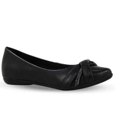 Imagem de Sapatilha Bottero Napoli Couro Detalhe Strass Preto 35